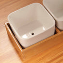 3 Square Succulent Plant Pots with Tray