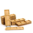 Multi-Compartment Small Bamboo Dishes