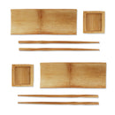 Reusable 6pc Sushi Plate Set with Chopsticks