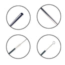 metal drinking straws thick different views