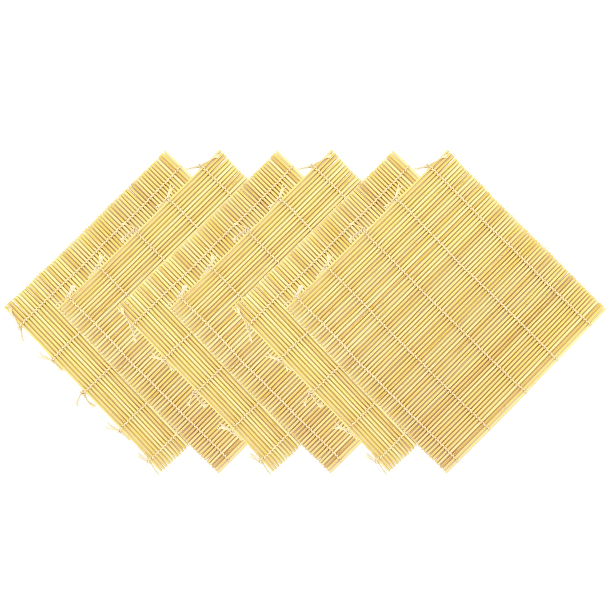 6 natural sushi mats