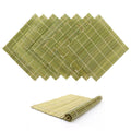 8 green sushi mats
