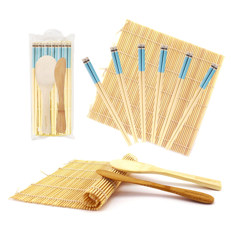 panda light blue  chopsticks kit