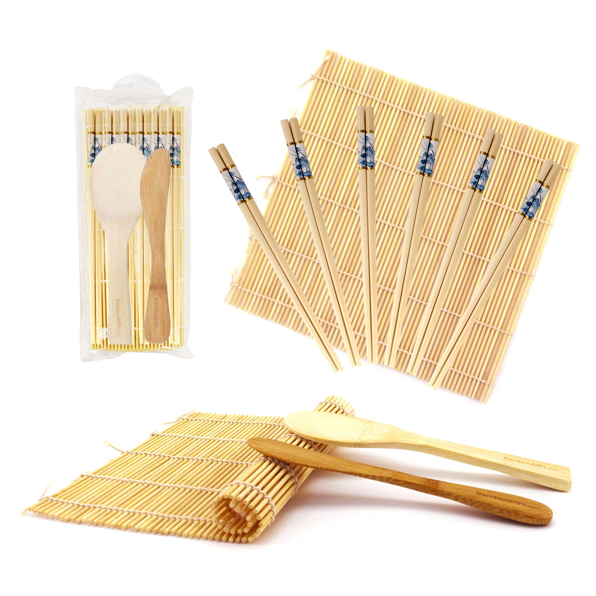 floral blue chopsticks kit