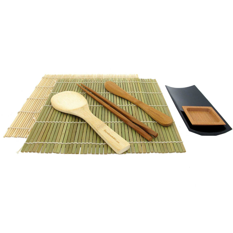 sushi making kit with black serving tray