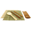 sushi making kit with carbonized brown serving tray