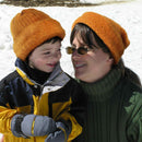 Super Soft Hand Knit Winter Hat for Women, Men, and Children lady and child