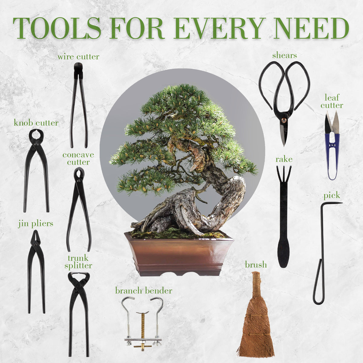 bonsai tree materials Bonsai 15pc Master Tool Set