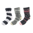 Thermal Fleece-Lined Knitted Non-Slip Crew Socks: 3 Pairs