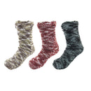 Thermal Fleece-Lined Knitted Non-Slip Crew Socks: 3 Pairs
