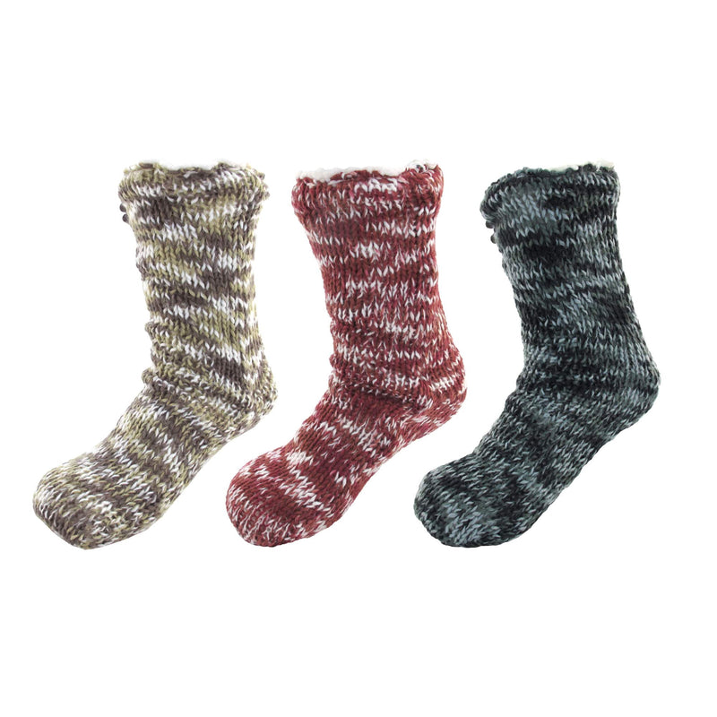 Hand Knitted Sheep Lined Slipper Socks With Suede Sole - Cute Lamb