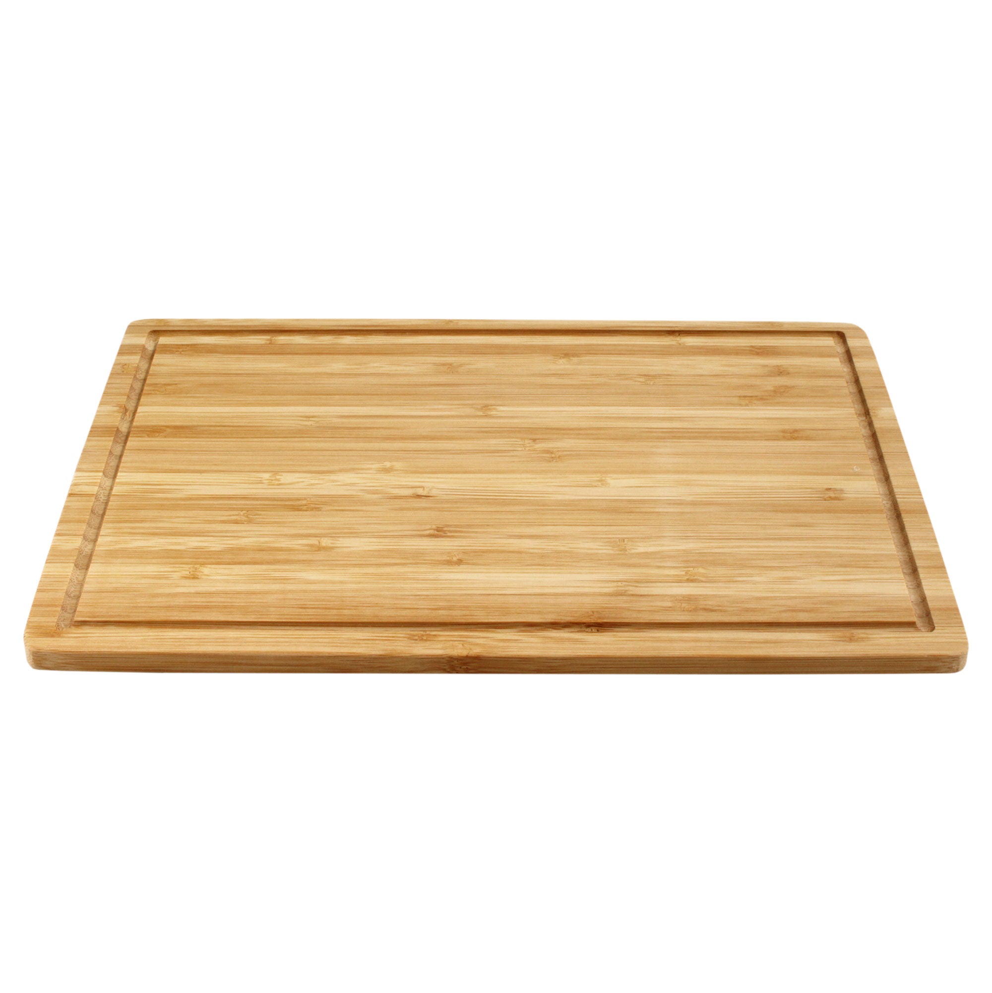 Flat Grooved Thin Bamboo Cutting Board 13" x 9" x 0.4"