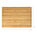 Flat Grooved Thin Bamboo Cutting Board 13" x 9" x 0.4"