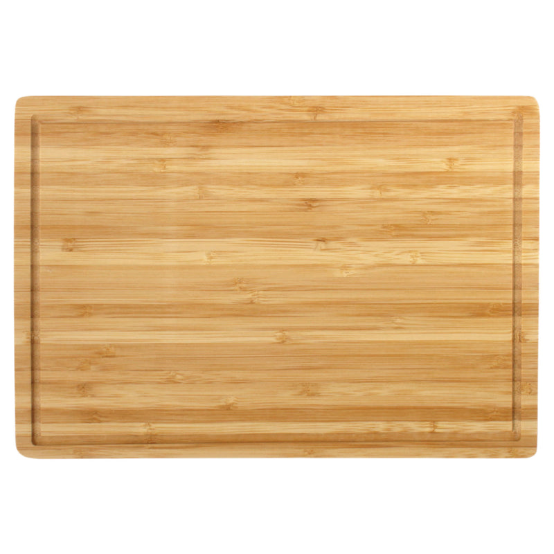 Thin Bamboo Cutting Board Grooved/Flat 13" x 9" x 0.4"