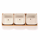 3 Square Succulent Plant Pots with Tray