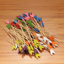 tulip flower spring bamboo picks assorted pack cutting board