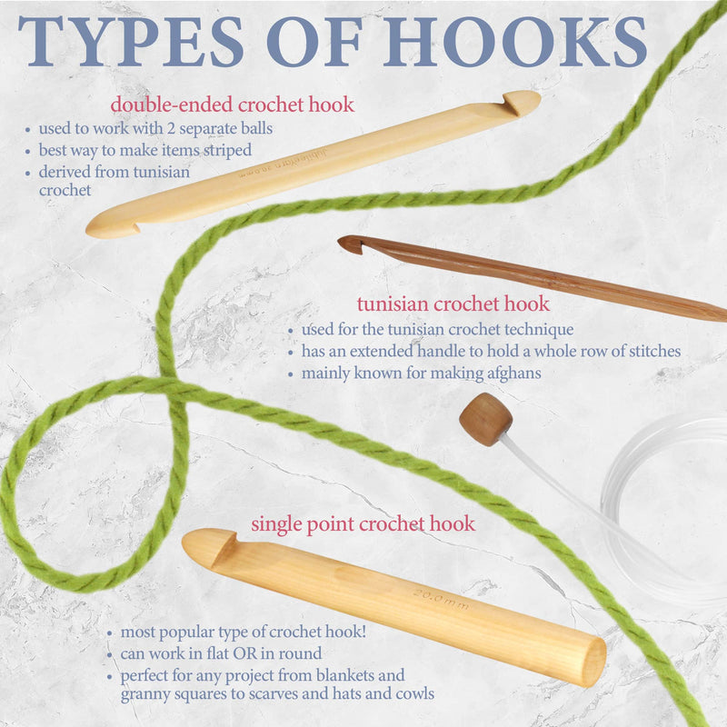 types of crochet hooks