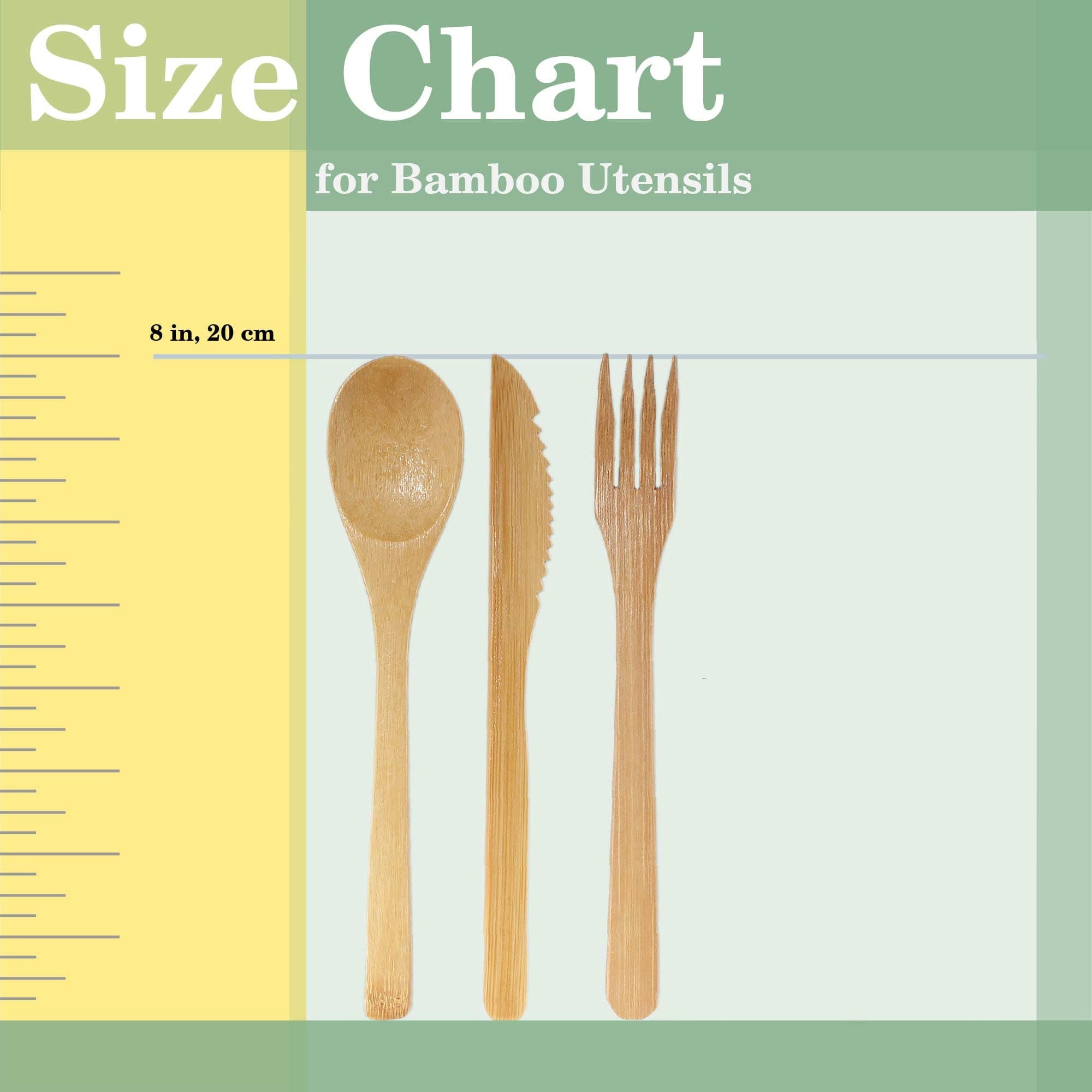Utensils sizing chart 