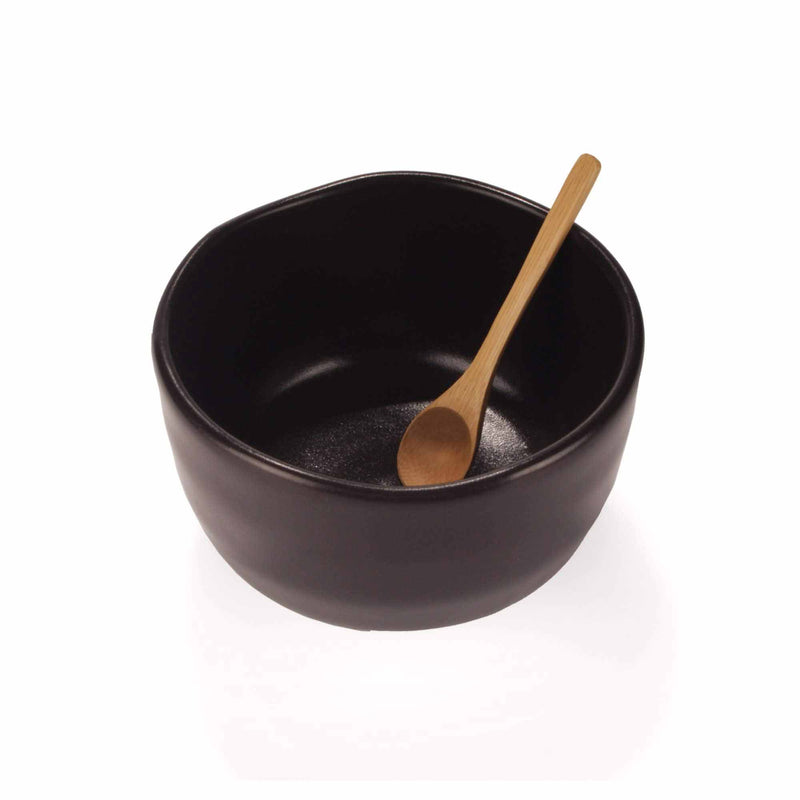 Small Bamboo Salt/Spice Spoon - Round Head - Carbonized Brown