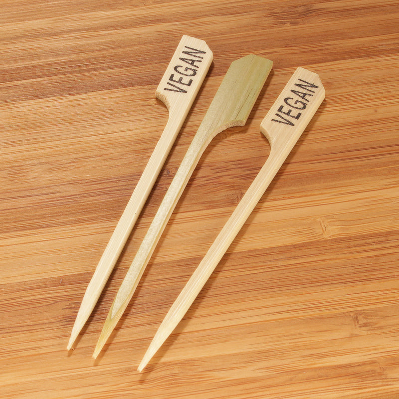 vegan label bamboo paddle picks full