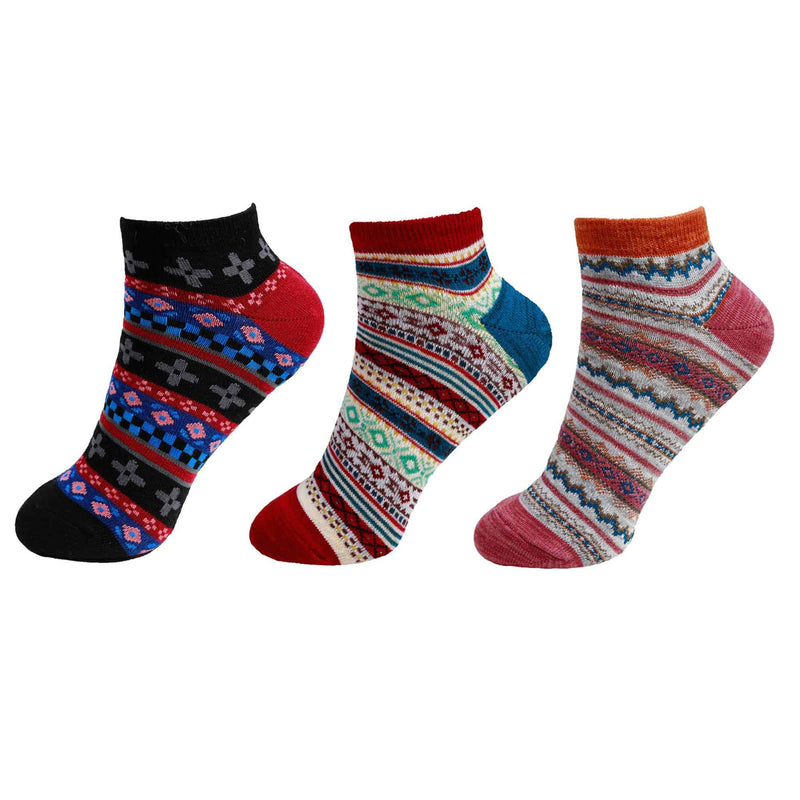 Vintage Style Knitted Colorful Cotton Anklet Socks