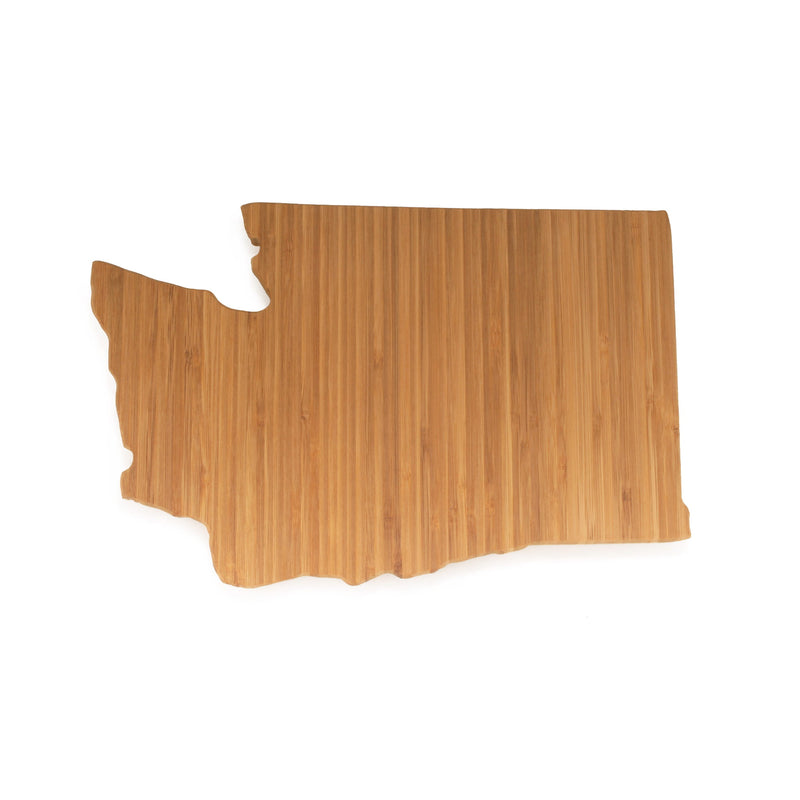 washington state silhouette bamboo cutting board front