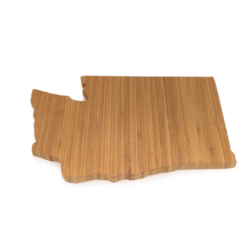 washington state silhouette bamboo cutting board side