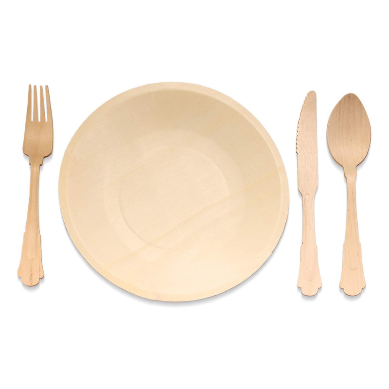 disposable plate and silverware set
