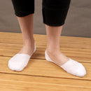 women's white bamboo no show sock