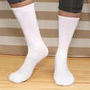 white bamboo supported heel and toe crew socks