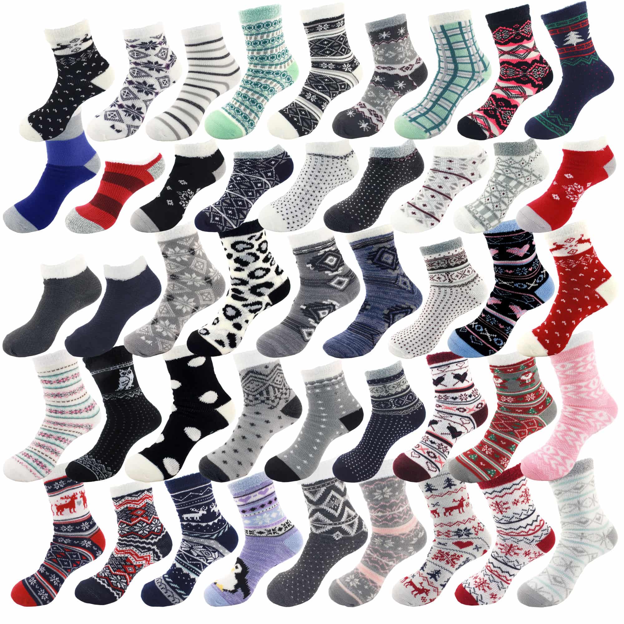 Women's Double Layer Super Soft Cozy Warm Fuzzy Comfy Home Indoor ...