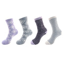 Women's Mixture of Double Layer and Feather Yarn Mid-Calf Socks