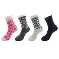 Women's Mixture of Thick Double Layer and Feather Yarn Super Soft Mid-Calf Home Socks