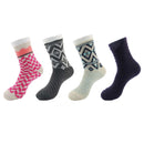 Women's Mixture of Double Layer and Feather Yarn Mid-Calf Socks