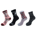 Women's Mixture of Double Layer and Feather Yarn Mid-Calf Socks