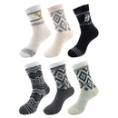 Women's Mixture of Double Layer and Feather Yarn Mid-Calf Socks