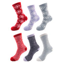 Women's Mixture of Double Layer and Feather Yarn Mid-Calf Socks