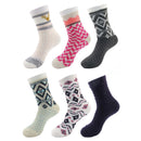 Women's Mixture of Double Layer and Feather Yarn Mid-Calf Socks