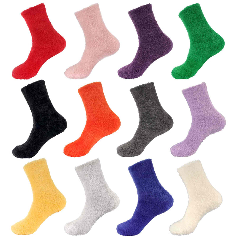 Women's Super Soft and Cozy Feather Light Fuzzy Socks - Coal Black - XL - 4  Pair Value Pack