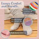women's featherlight fuzzy socks product information infograph