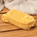 women's featherlight fuzzy socks in sunshine yellow