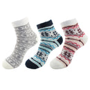 Women's Double Layer Crew Socks: 3 Pairs
