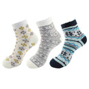 Women's Double Layer Crew Socks: 3 Pairs
