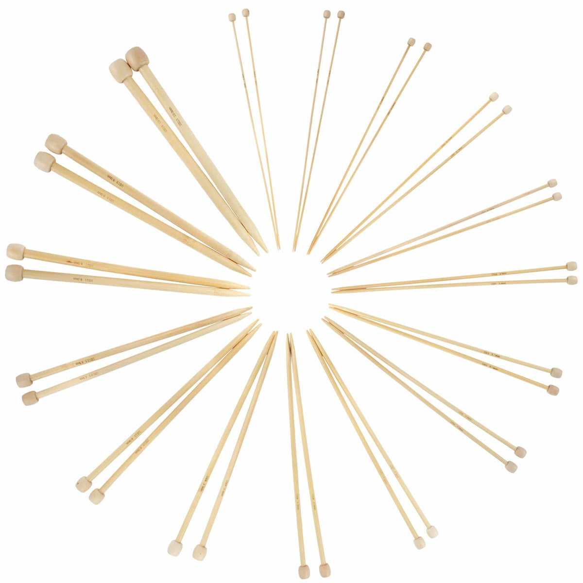 JubileeYarn Single Point Bamboo Knitting Needle Sets