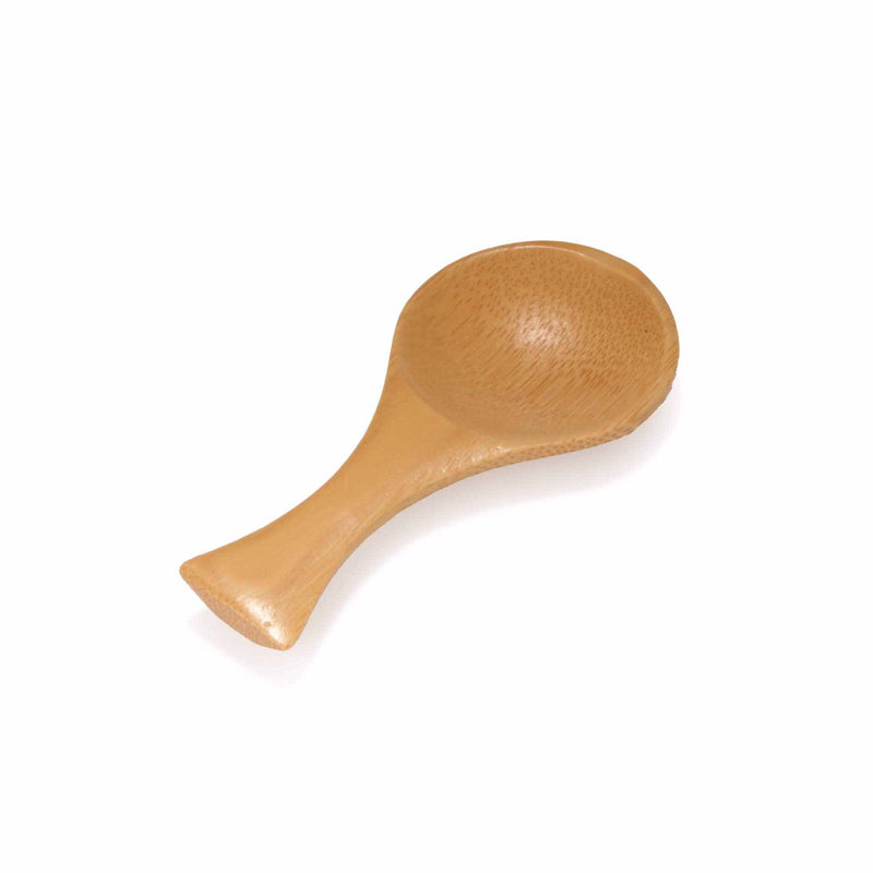 Small Bamboo Round Scoop - 3.5" - Carbonized Brown