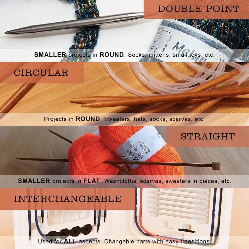 types of knitting needles