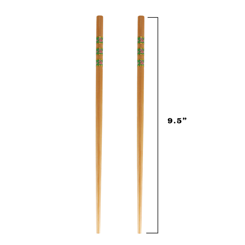 floral striped bamboo chopsticks sizing image